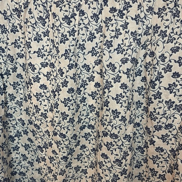 J. JILL Sz M Peasant‎ 100% Cotton Blouse Top Smocked Cottagecore Embroidered - Picture 2 of 7